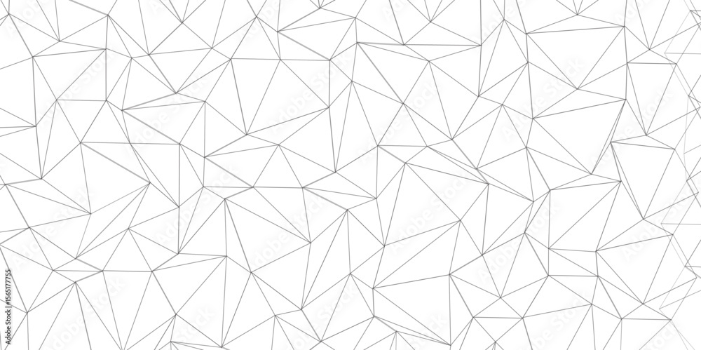 Wall mural abstract of simple gray line triangle pattern geometric background. seamless geometric polygonal rep