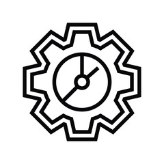 quick setup line icon vector illustration
