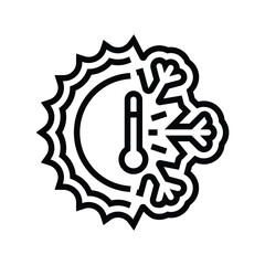 temperature control line icon vector illustration
