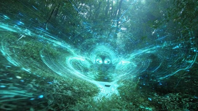 覚醒と沈静の狭間で｜幾何学・幻視・ネオンのトランスループ4K映像