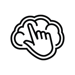 soft touch line icon vector illustration