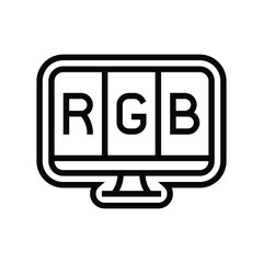 led display line icon vector illustration