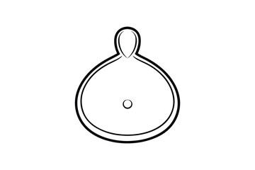 Yeast Budding Process in Black and White Silhouette