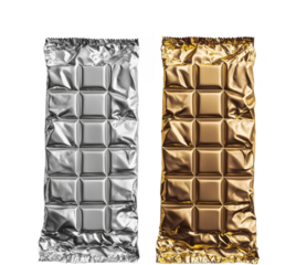 silver and golden foil 