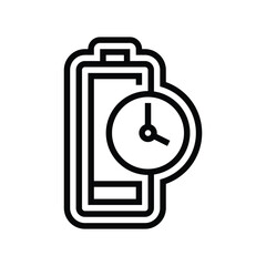 quick charge enabled line icon vector illustration