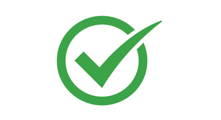 Green Checkmark Encircled in Oval: Confirmation Symbol