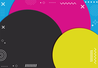 Modern Abstract Geometric Background with Circle Shapes and Bright Colors