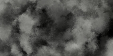 Abstract white and gray isolated cloud cumulus clouds. Gray aquarelle painted realistic fog or mist smoky textured canvas design. White and ash messy wall stucco texture background.	