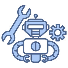 Collaborative Robot Blue Icon