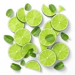 Lime And Mint Slices - Fresh Summer Citrus