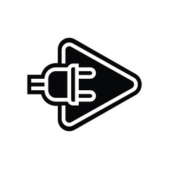 plug play glyph icon vector illustration