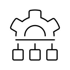 Workflow and production concept icon