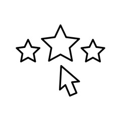 Customer rating with cursor