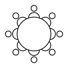 Obraz premium Meeting icon. Group of people meeting