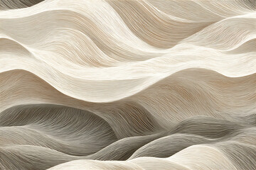 Obraz premium Abstract paper waves with flowing lines, beige tones, modern organic background