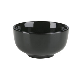 Black ceramic cup cut out isolated transparent background