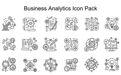 Fototapeta premium Business Analytics Icons