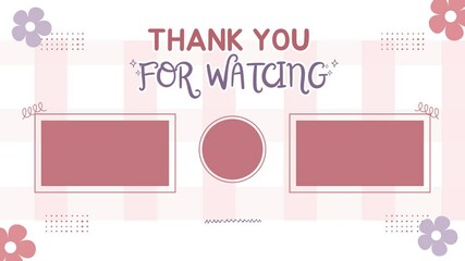 YouTube end screen brown and white video 4k - Powered by Adobe