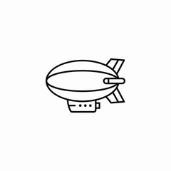 airship blimp balloon icon sign vector