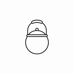 camping pot handle icon sign vector