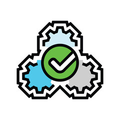 automatic function color icon vector illustration