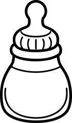 Obraz premium hand drawn vector illustration of a bottle