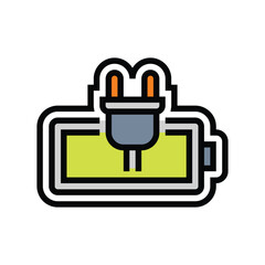 pre charged color icon vector illustration