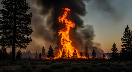 fire in the forest