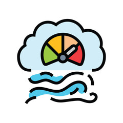 air quality color icon vector illustration