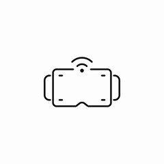 wireless vr headset icon sign vector
