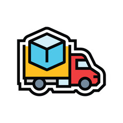 easy transport color icon vector illustration