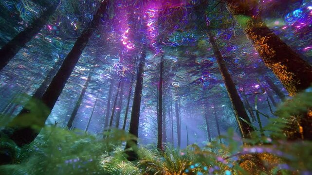 覚醒と沈静の狭間で｜幾何学・幻視・ネオンのトランスループ4K映像