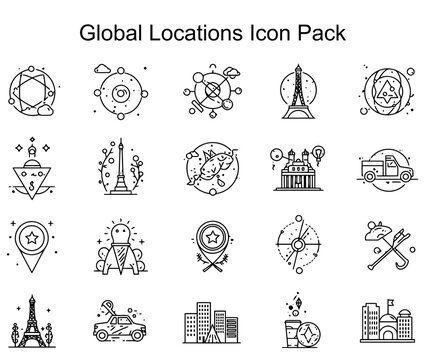 Global Locations Icon Pack