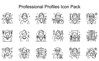 Fototapeta premium Professional Profiles Icon Pack