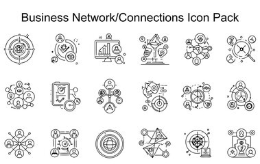 Fototapeta premium Business Network/Connections Icons