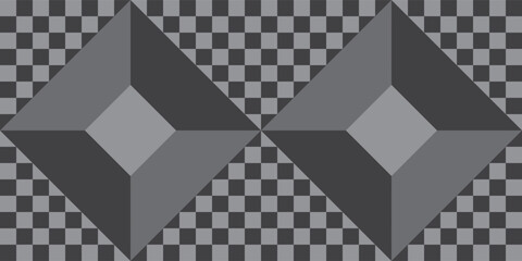 Futuristic Grey Gemstone Abstraction. Vector Illustration
