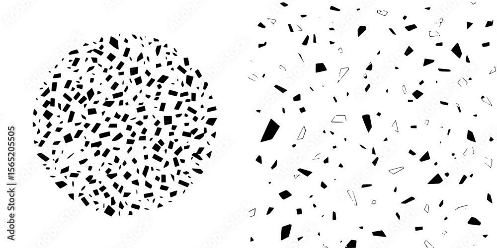 Poster silhouette pictogram set featuring abstract shapes and patterns for versatile design applications