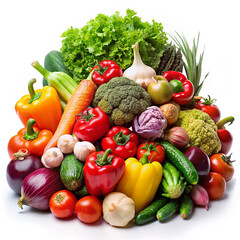 Vibrant Fresh Vegetables: A Colorful Bounty of Organic Produce for Healthy Eating