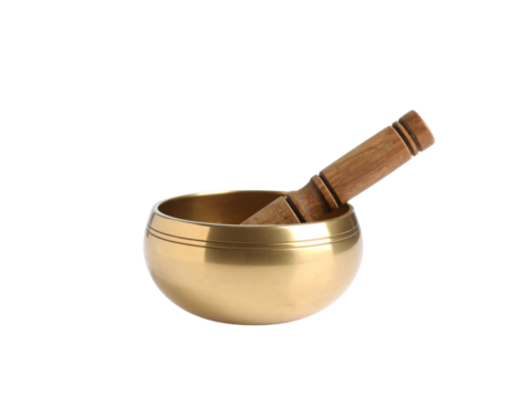 Meditation Singing Bowl with Energy Lines – Spiritual Transparent Background PNG Element - Powered by Adobe