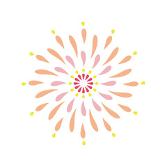 Pink Firework &ndash; Round Shape (Simple Vector Clipart)