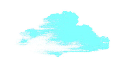 Abstract illustration of a cloud. Isolated transparent background
