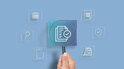 Business audit concept, Compliance with internal organization financial services regulation, financial examination for business and financial management system - Powered by Adobe