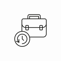 briefcase history icon icon sign vector