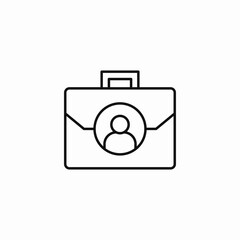 briefcase user portfolio icon sign vector