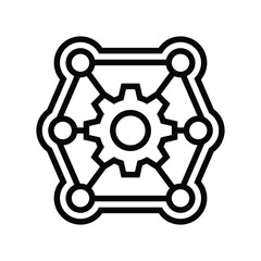 multi functionality line icon vector illustration