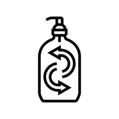 refillable soap bottle line icon vector illustration