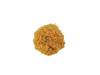 kremes snack or Indonesian snack made from sweet potatoes and palm sugar isolated white background.