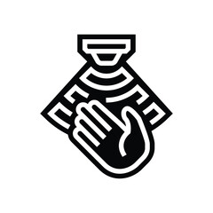 motion activated glyph icon vector illustration