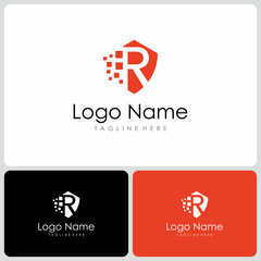 vector logo R shield. logo templates