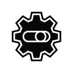 quick setup glyph icon vector illustration